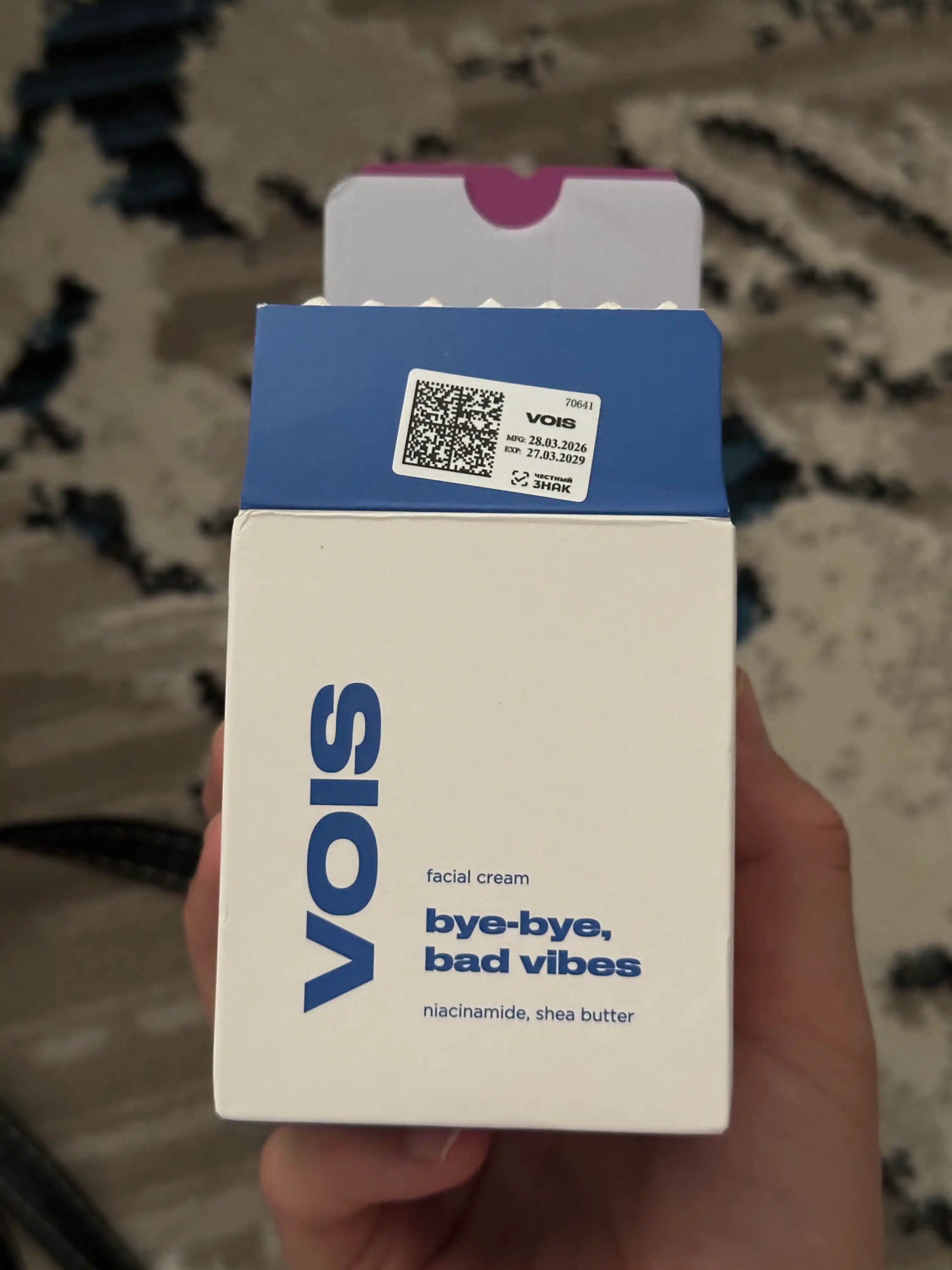 VOIS yuz kremlari: namlantiruvchi, aknega qarshi, tungi, niatsinamid, Q10, anti-age, 50 ml