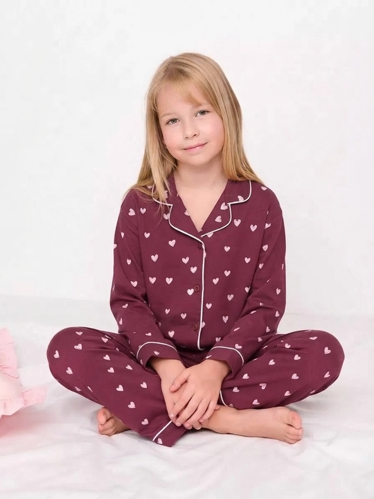 Qiz bola uchun pijama, qalin nachosli pijama, paxta NEO
