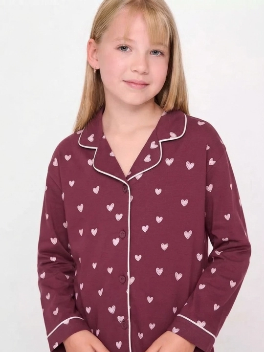 Qiz bola uchun pijama, qalin nachosli pijama, paxta NEO