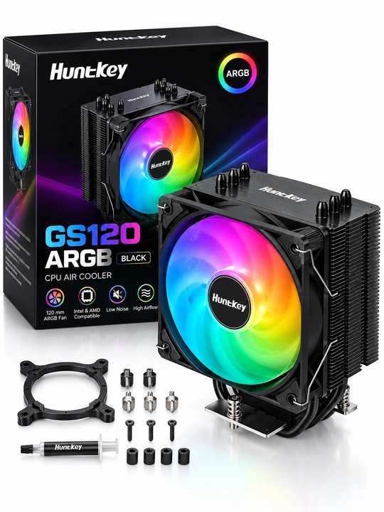Кулер Huntkey GS120 ARGB Black - 