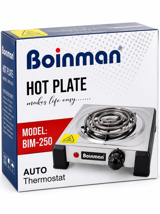 Elektr plita Boinman, 1 konforkali, spiral isitkichli, zanglamaydigan po‘lat