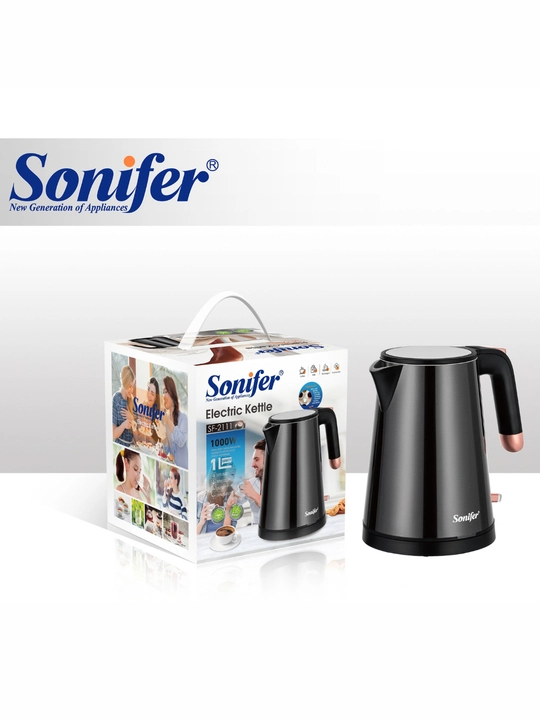 Elektr choynak Sonifer SF-2111, 1 litr, 1000 Vt, zanglamaydigan po‘lat