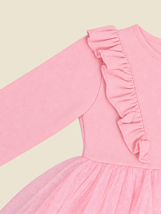Выходное платье для девочки, розовое платье для девочки, Турция, Wanex, 74-98 см