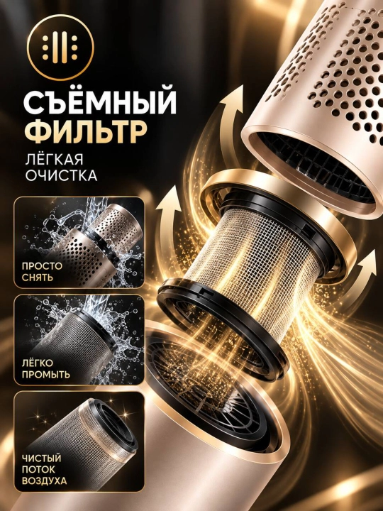 Фен для волос профессиональный PRO, высокая мощность, с насадками