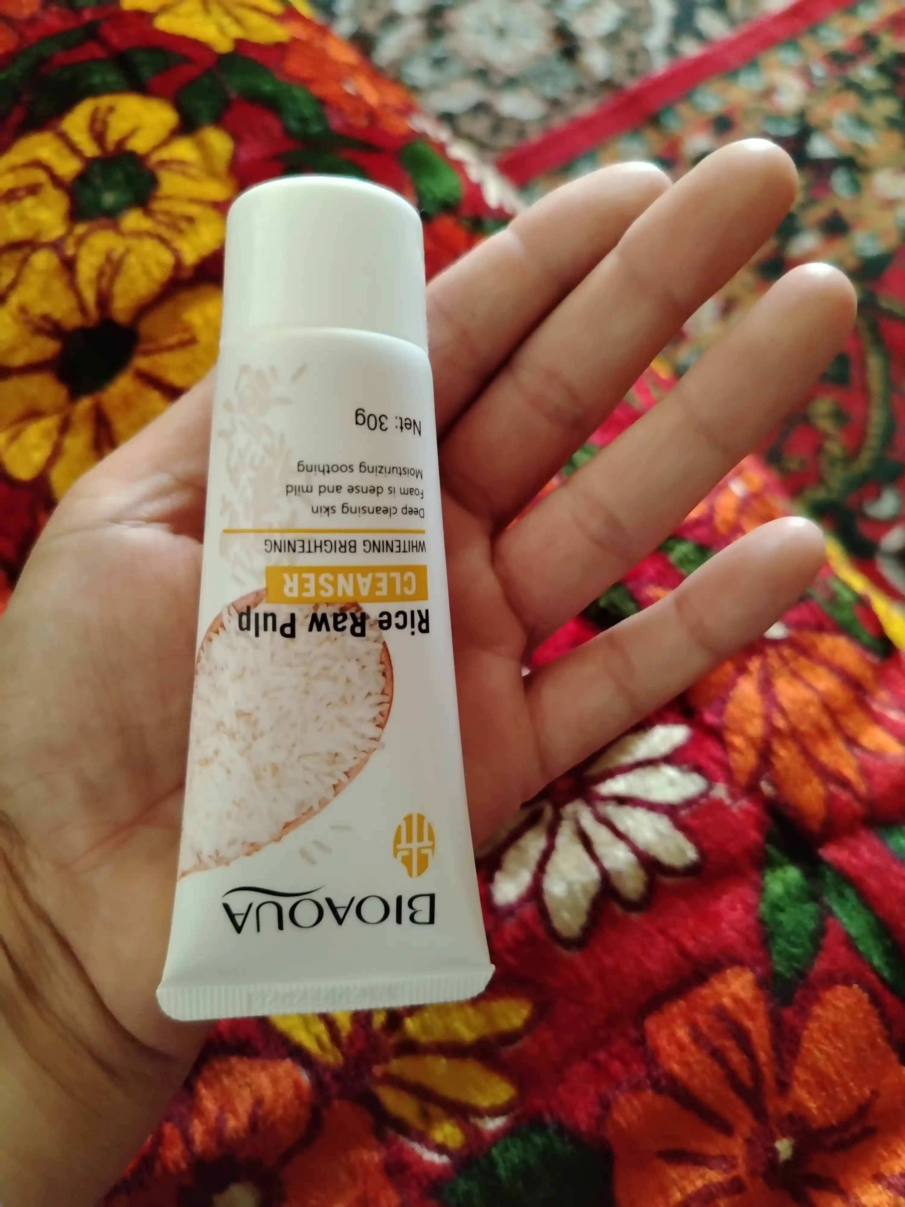 Yuzni parvarishi uchun mini to'plam Bioaqua 5 tasi 1 da, qarishga qarshi, guruch ekstrakti