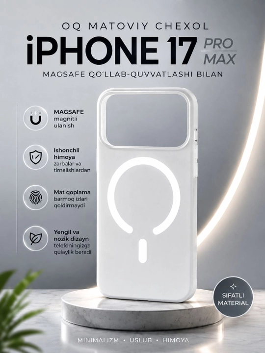 IPhone uchun Air Skin yupqa g‘ilofi KZDOO — minimalistik himoya 14, 15, 16, 17 Pro,Max