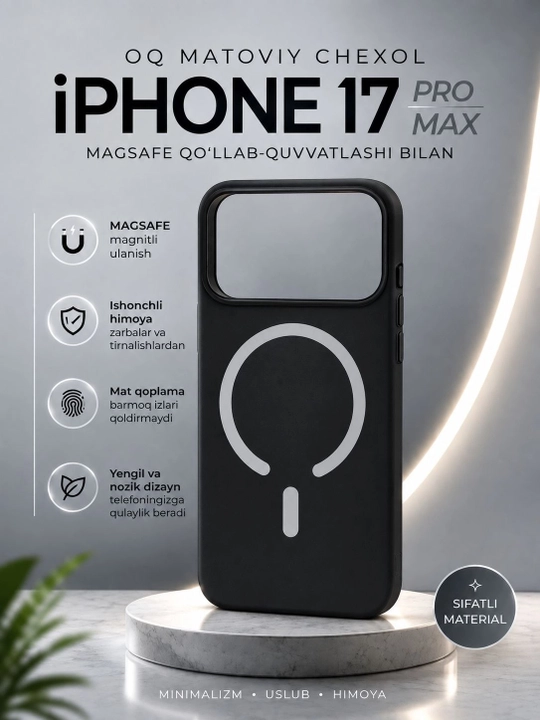 IPhone uchun Air Skin yupqa g‘ilofi KZDOO — minimalistik himoya 14, 15, 16, 17 Pro,Max