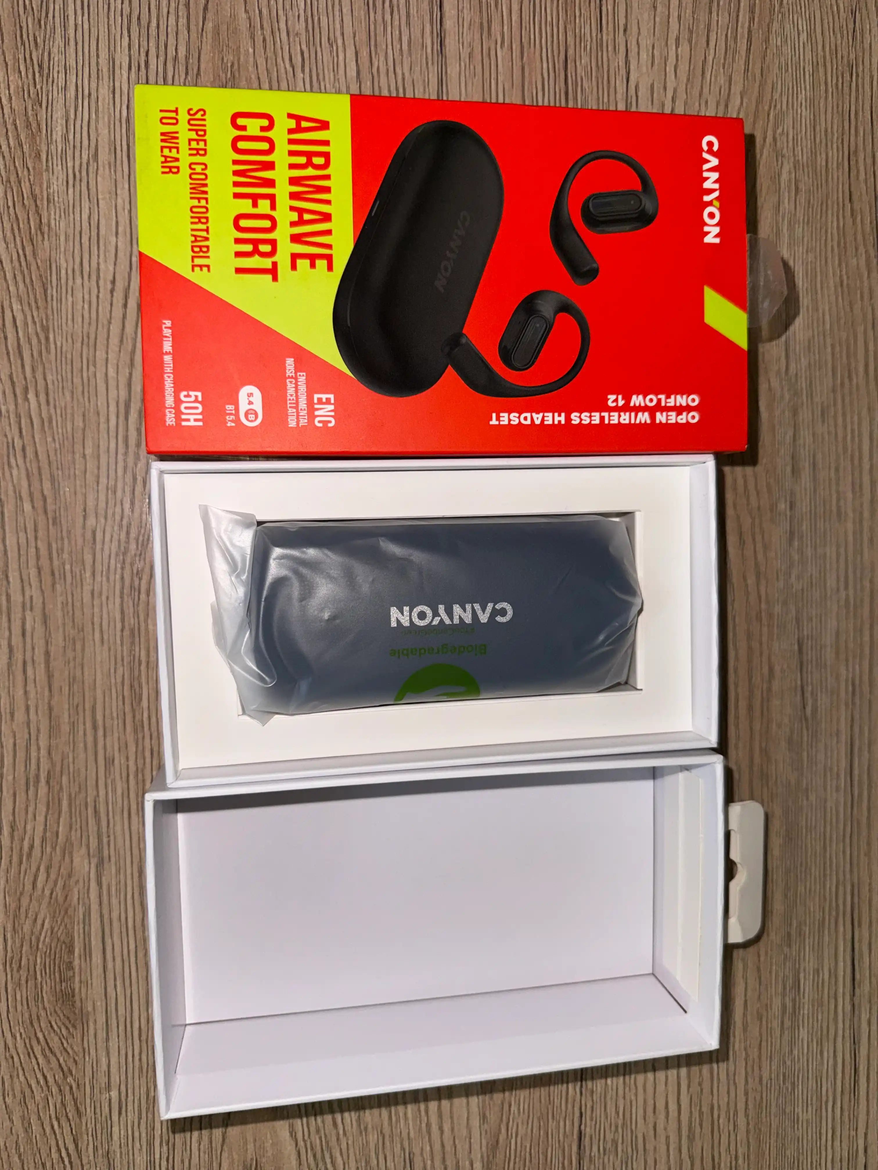 Canyon OnFlow 12 simsiz ochiq quloqliklari, Bluetooth 5.4, 4 ENC
