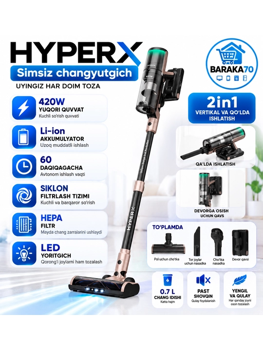 Беспроводной пылесос Avalon AVL-VCC 4515 Hyper X - 