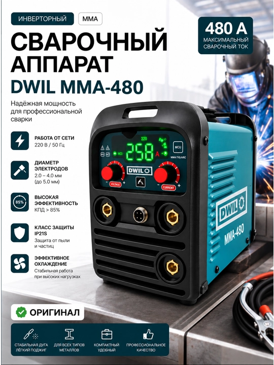 Invertorli payvandlash apparati dwil mma-480 - 