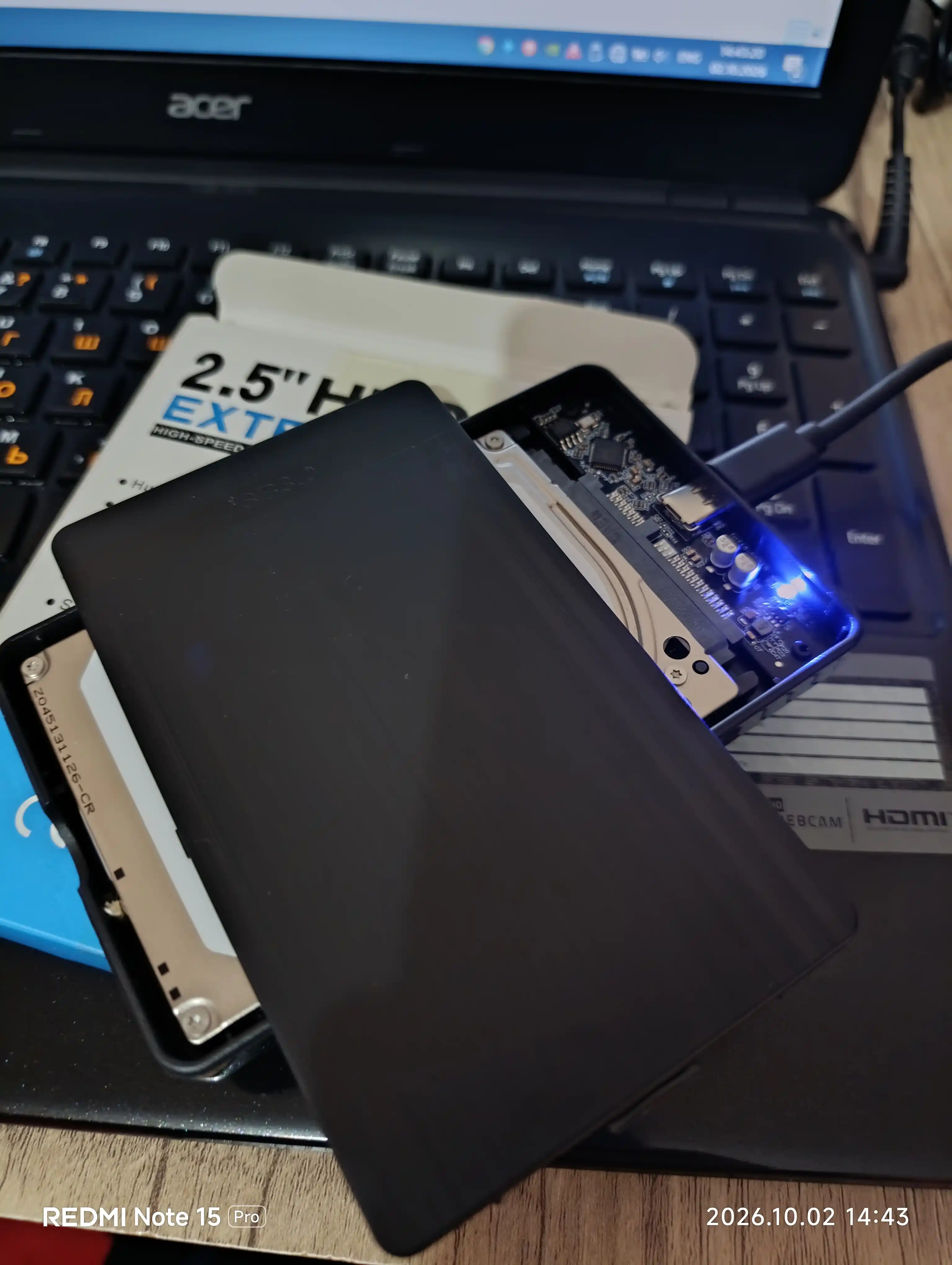 Внешний карман и кабель переходник для HDD, SSD, 2.5 SATA USB 3.0