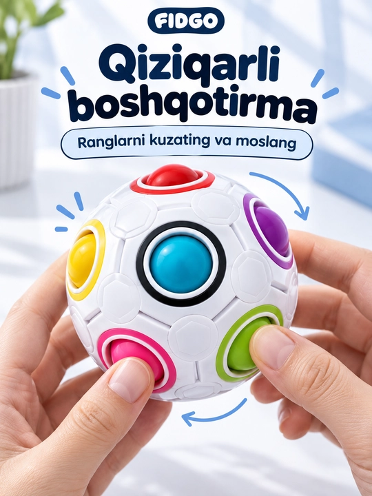 QY Toys Orbo shar-boshqotirmasi, ranglarni moslash uchun mantiqiy o‘yin