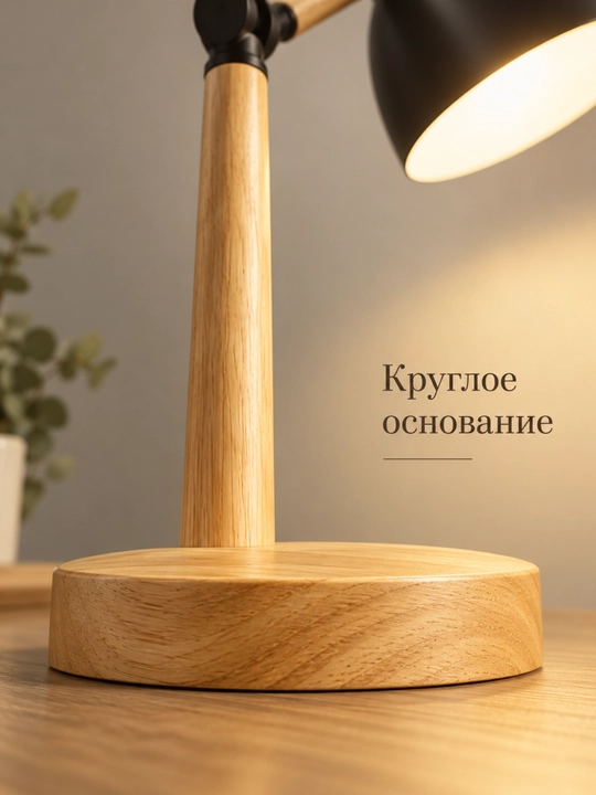 Лампа настольная для чтения и работы, с регулировкой направления света, от сети