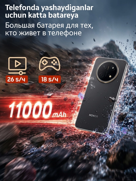 HONOR X9e Pro smartfon, 6/256 8/256 GB telefon, soat, quloqchinlar sov'ga
