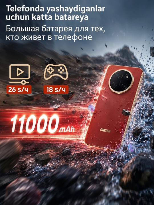 HONOR X9e Pro smartfon, 6/256 8/256 GB telefon, soat, quloqchinlar sov'ga