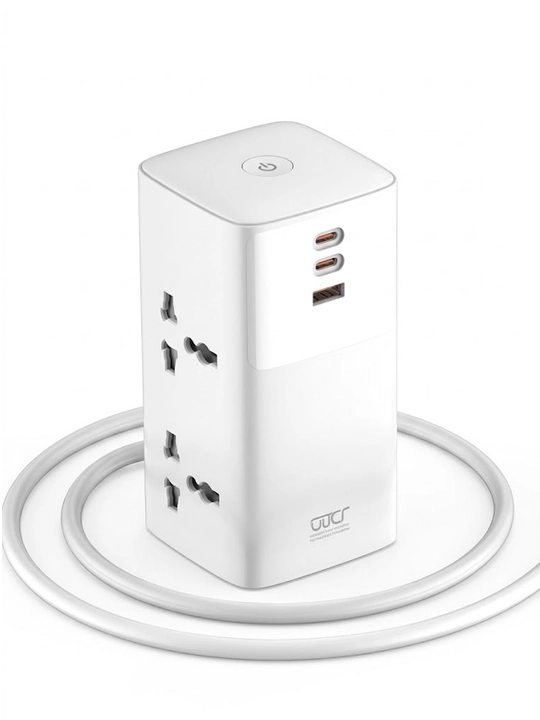 Сетевой фильтр LDNIO SC-4383, GaN 70W зарядка, 4 розетки, 2 Type-C, 1 USB-A, удлинитель