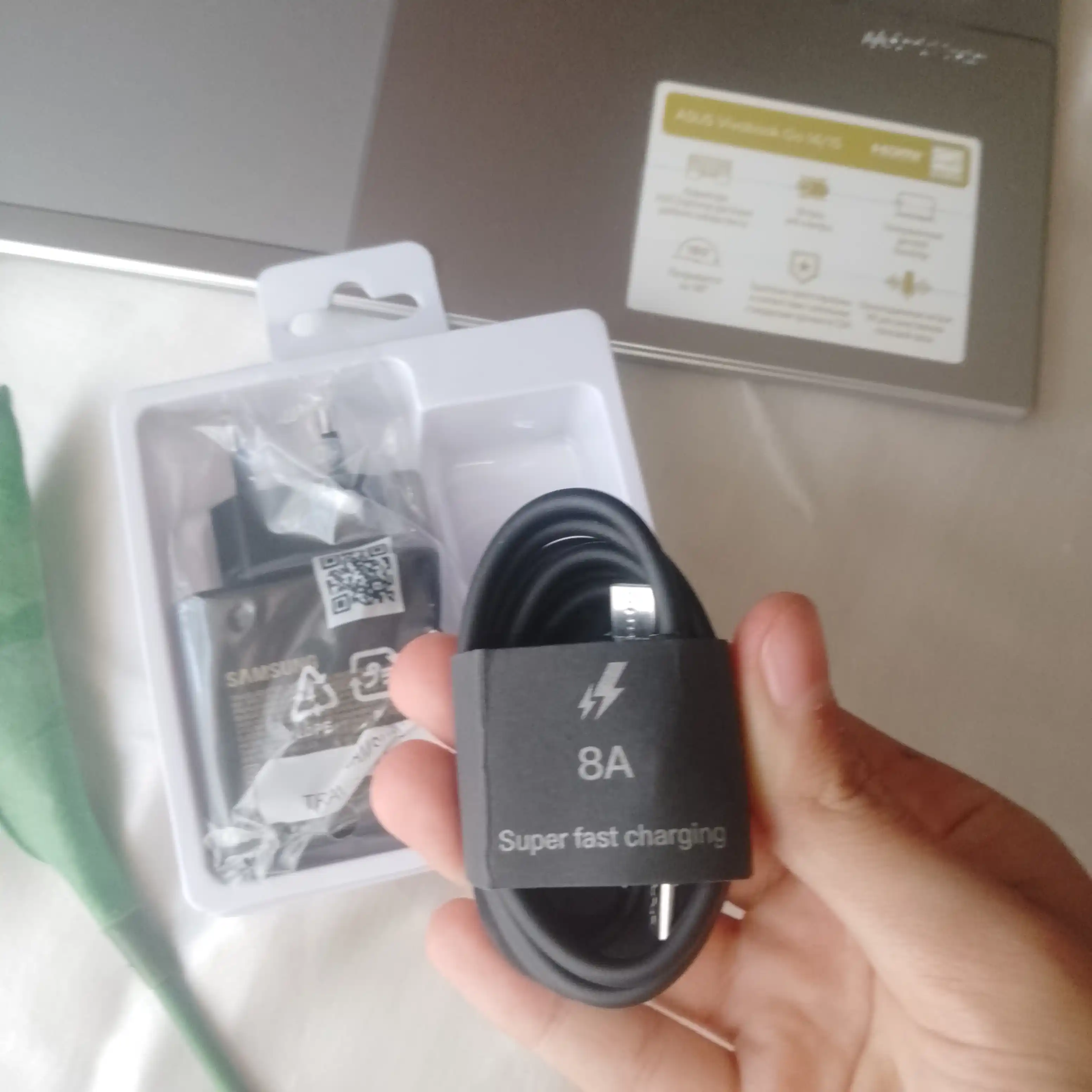Adapteri, zaryadlovchi qurilma 45WT/Vatt pd tez zaryadlovchi Type-C 8A kabel bilan