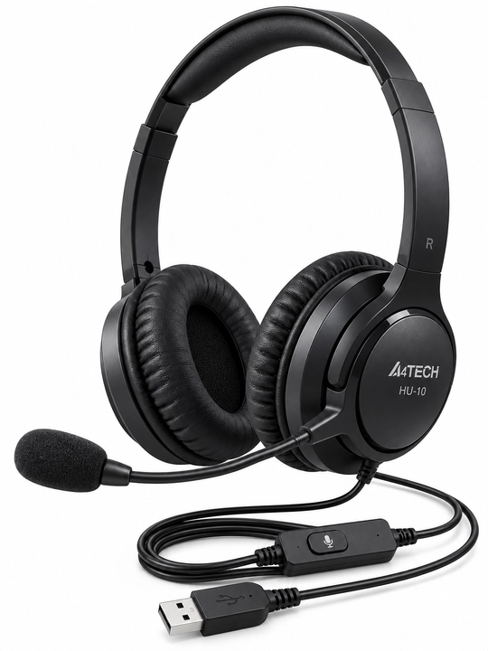 Наушники A4TECH HU-10 USB стереогарнитура с микрофоном naushnik - 