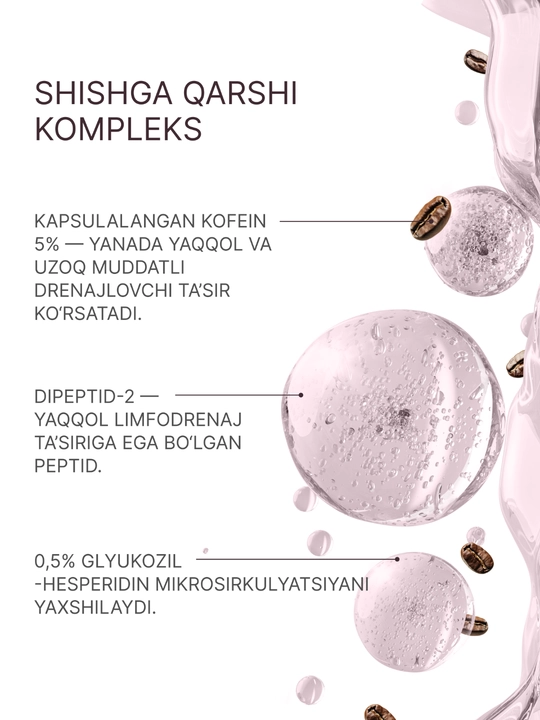 Geltek Ko‘z atrofi terisi uchun "Caffeine Lift" geli