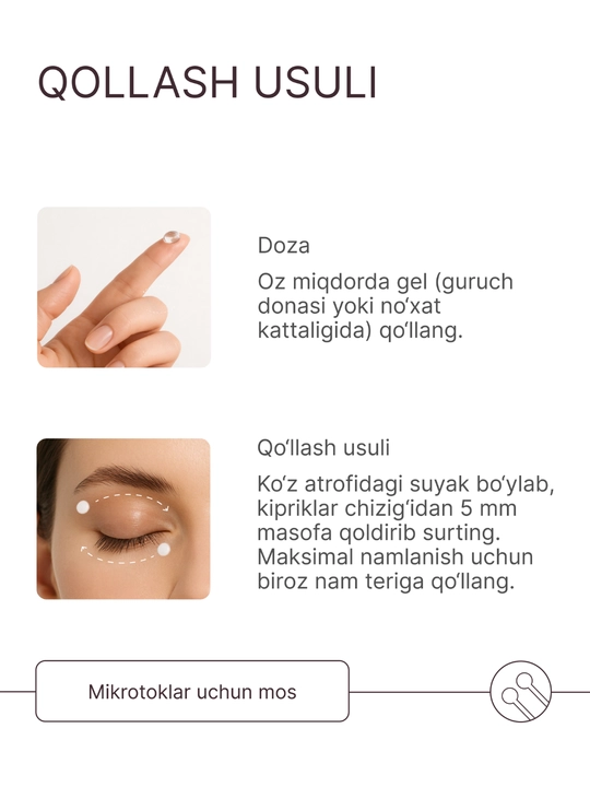 Geltek Ko‘z atrofi terisi uchun "Caffeine Lift" geli