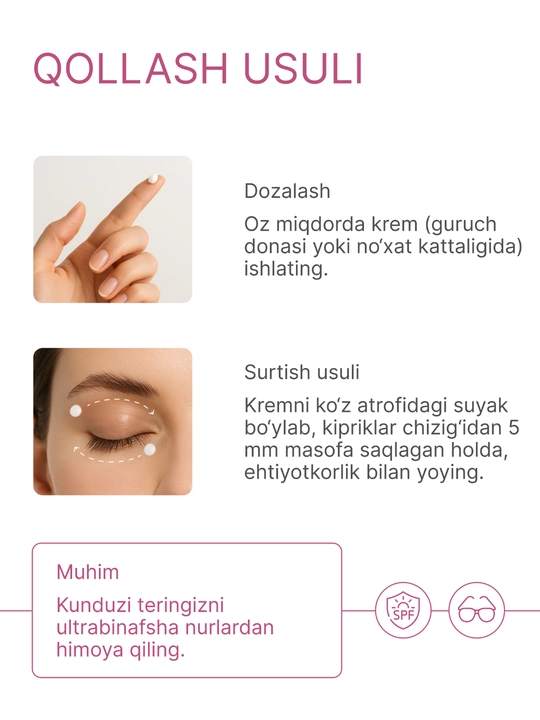 Geltek Ko‘z atrofi terisi uchun "Caffeine Lift" geli