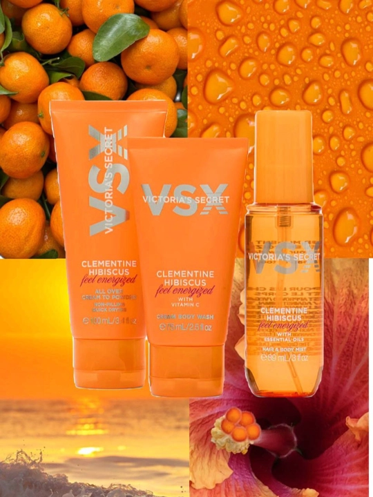 Victoria's Secret "Clementine va Hibiscus" sovg'a/sayohat uchun 3 ta mahsulot to'plami - 