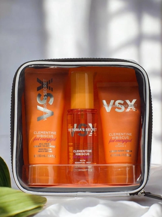 Victoria's Secret "Clementine va Hibiscus" sovg'a/sayohat uchun 3 ta mahsulot to'plami
