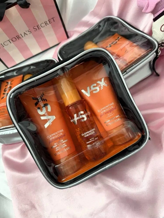 Victoria's Secret "Clementine va Hibiscus" sovg'a/sayohat uchun 3 ta mahsulot to'plami