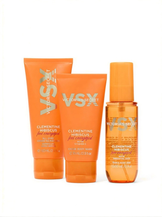 Victoria's Secret "Clementine va Hibiscus" sovg'a/sayohat uchun 3 ta mahsulot to'plami