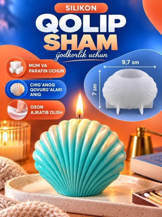 Silikon qolip mum uchun, sham, shamlar tayyorlash uchun mold