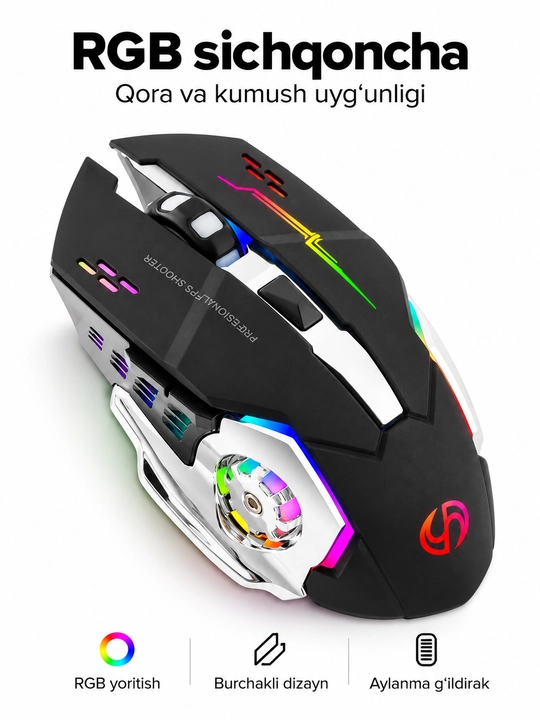 Simsiz RGB sichqoncha Bluetooth / USB