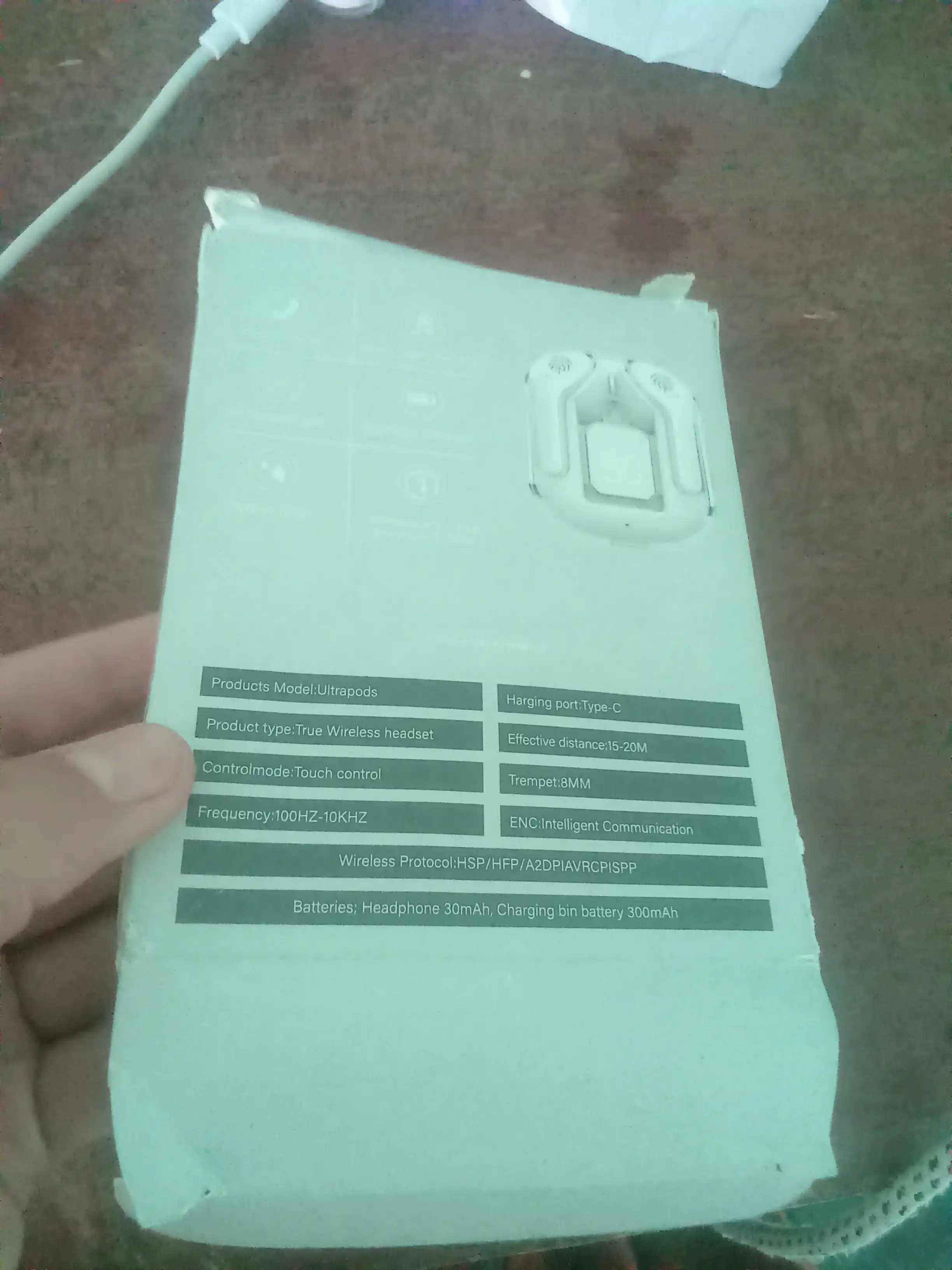 LEDdispleyvaTypeCquvvatlashqutisibilanjihozlangansimsizTWSAIBT Bluetooth 5.3 quloqchinlari