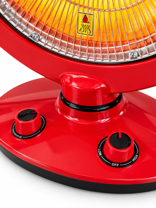 Elektr isitgich pechka OCEAN, 1200 W, himoya panjarali, qizil rang