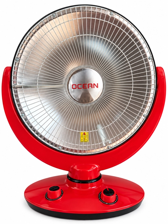 Elektr isitgich pechka OCEAN, 1200 W, himoya panjarali, qizil rang