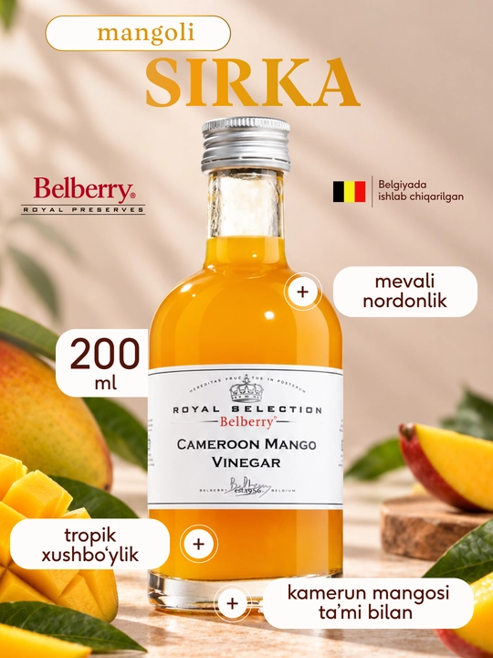 Belberry Kamerun mango sirka 200 ml belgiya