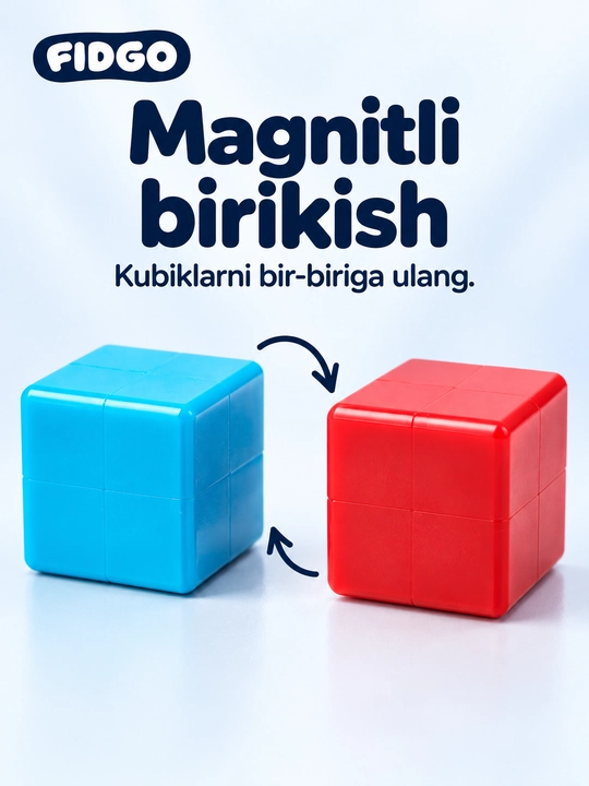 Magnitli konstruktor va kubik-pazl FIDGO, 25–200 ta detal