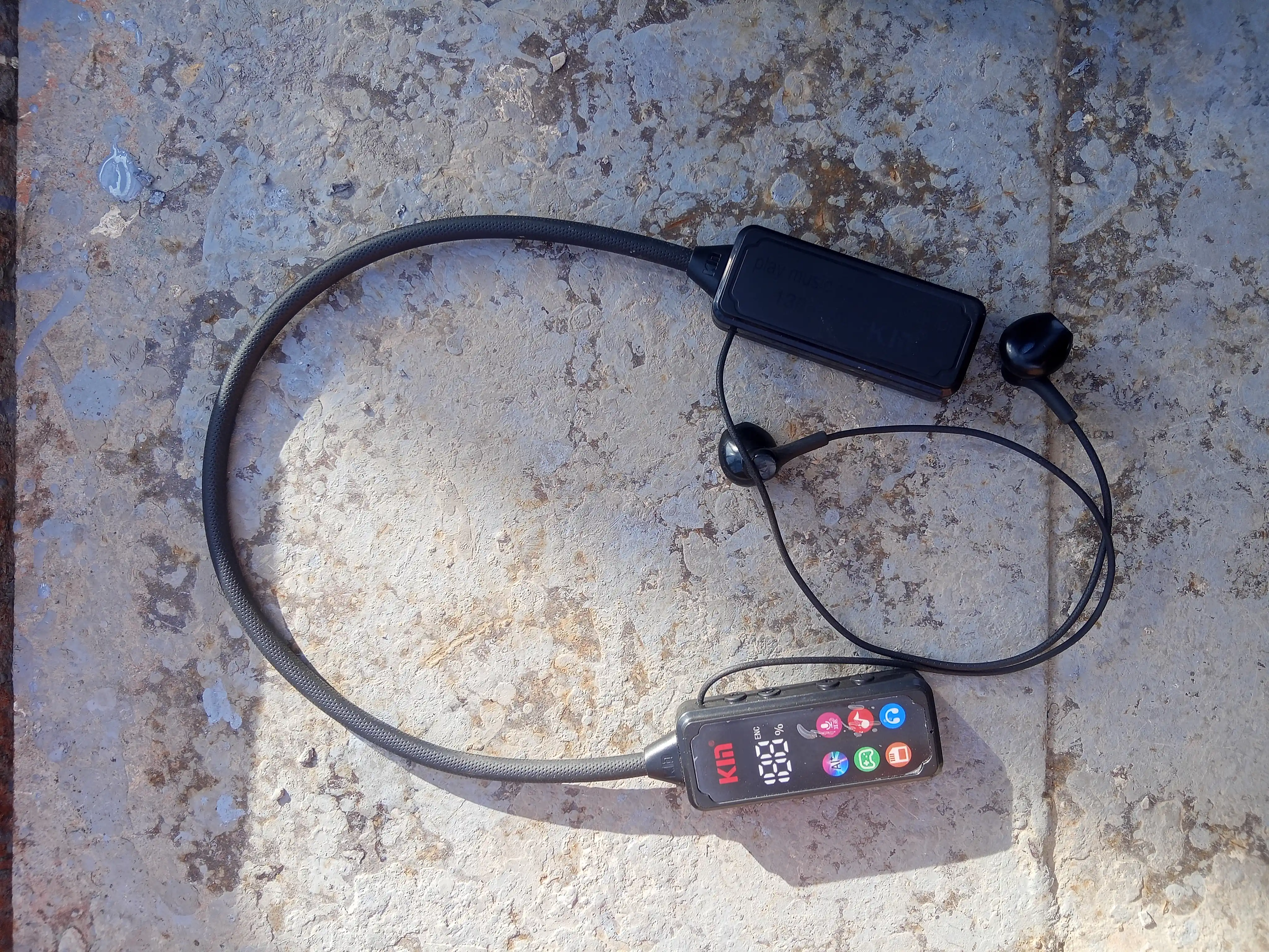 Simsiz quloqchin KIN KL100 Bluetooth 5.4 1100 mAh ENC mikrofon bo'yinbog' dizayn naushnik