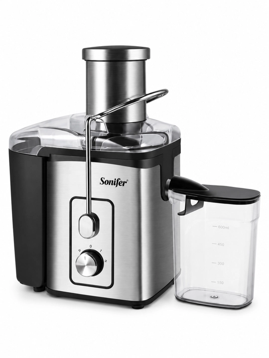 Sharbat chiqargich Sonifer, 70 mm keng portli, 600 ml idish