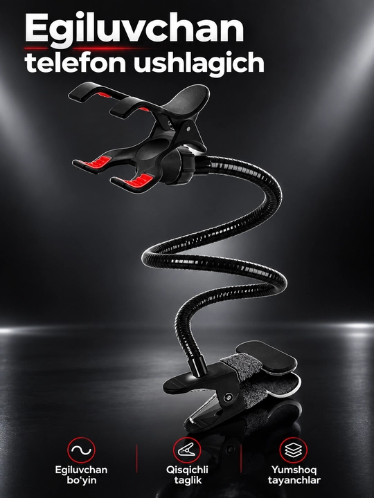 Avtomobil uchun universal telefon ushlagich, telefon tagligi