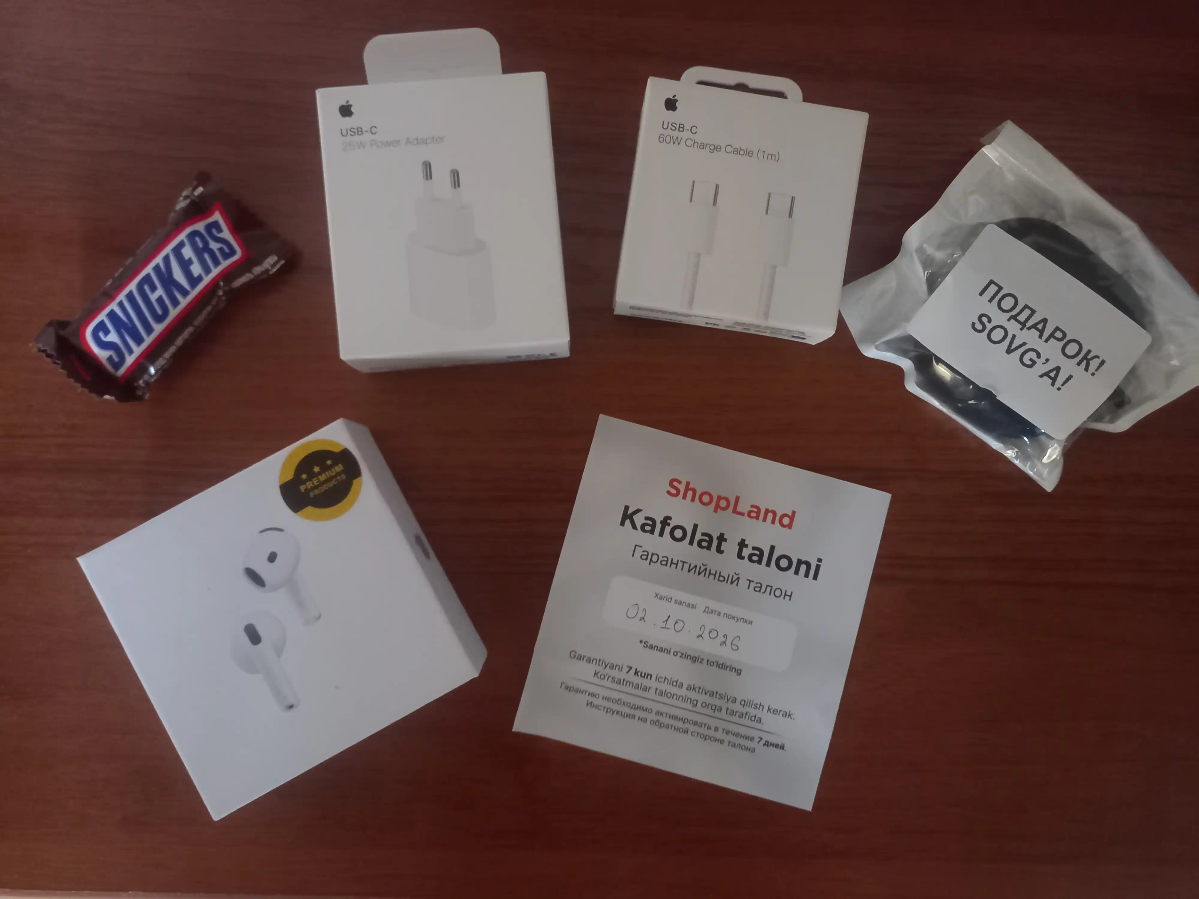 Simsiz quloqchinlar Pods 4 ANC , iPhone va Android uchun naushnik 4ta sovg'a