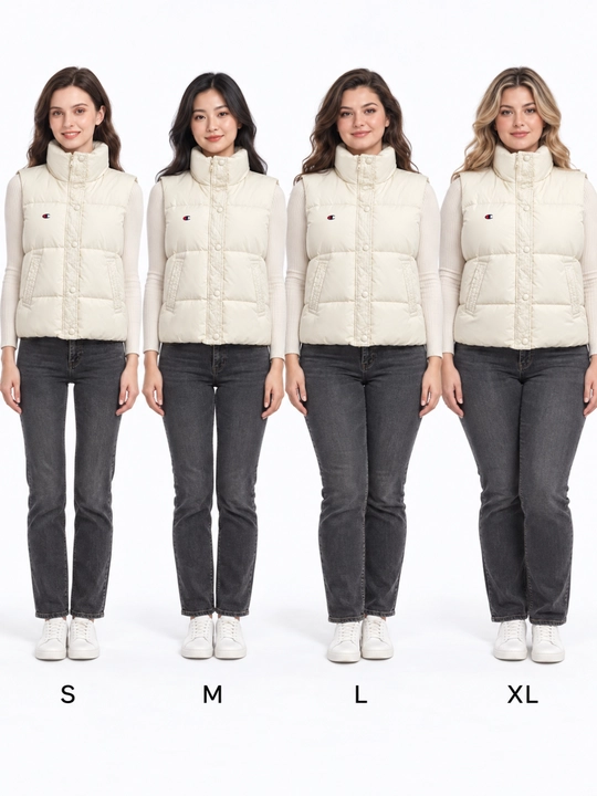 Ayollar uchun issiq yengsiz nimcha, tik yoqali, fermuar va knopkali kamzul, freesize S–XL