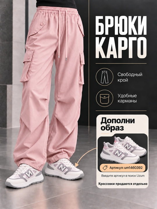 Женские брюки карго