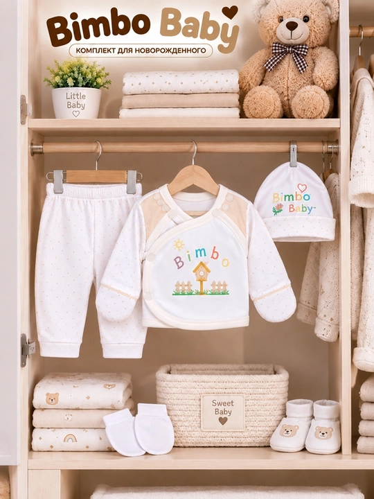 Bimbo Baby — комплект одежды для новорождённых - 
