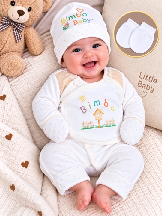 Yangi tug‘ilgan chaqaloqlar uchun Bimbo Baby kiyimlar to‘plami
