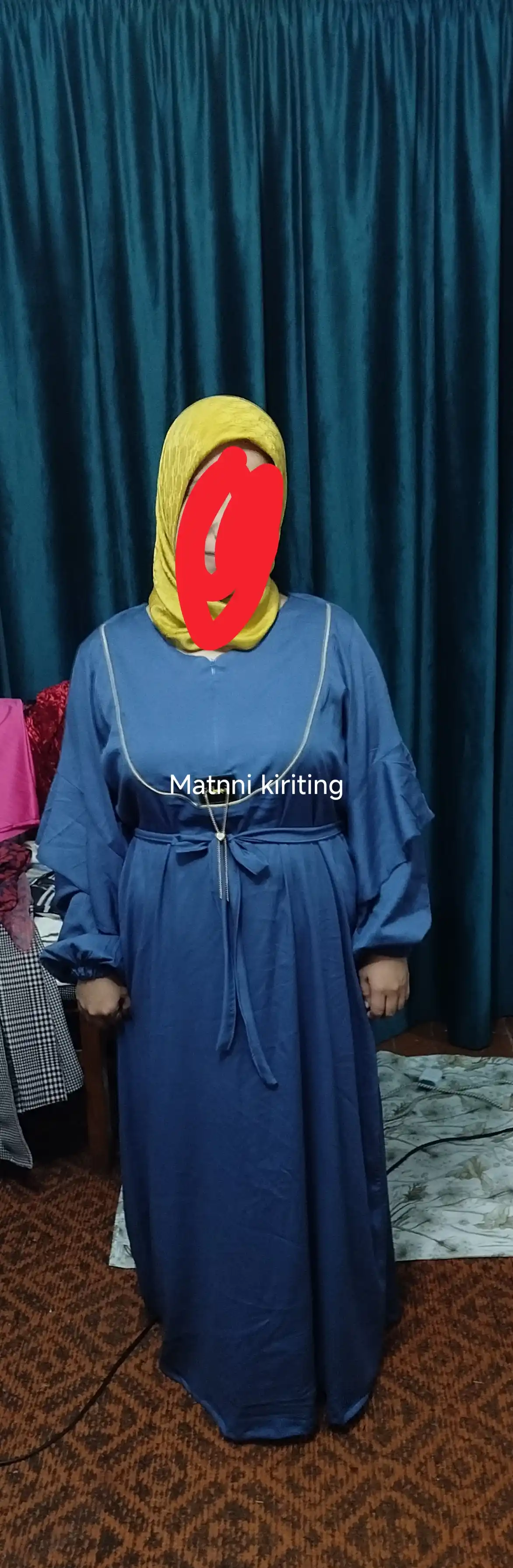 Namoz va Umra uchun ayollar uzun ko‘ylagi ro‘molli keng yopiq musulmon kiyimi