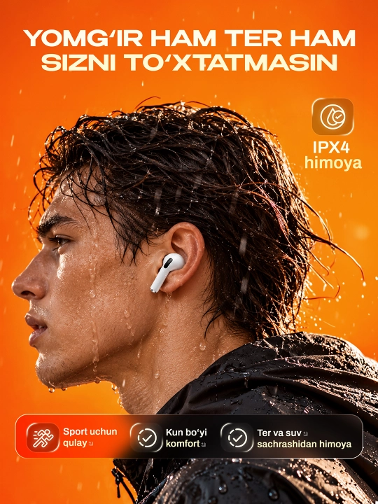 ShopLand Pro 3 ANC + ENC — simsiz premium quloqchinlar, mikrofonli iPhone va Android uchun