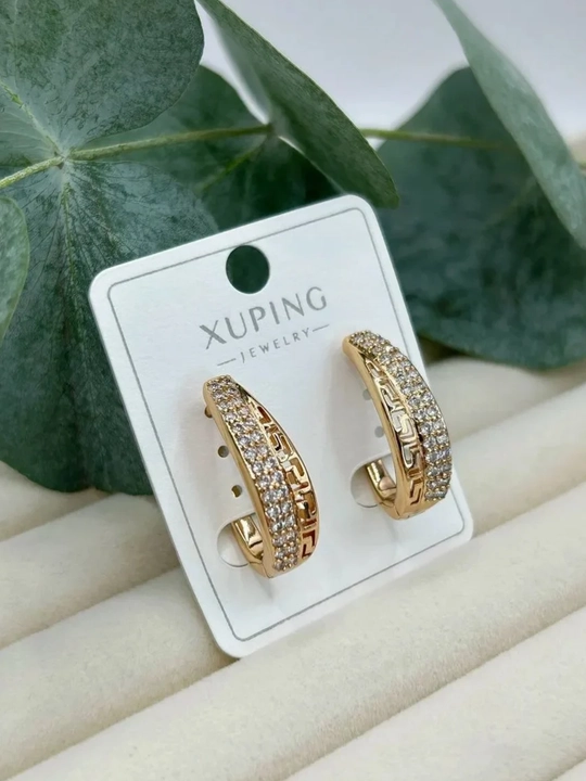 Золотого цвета серьги для женщин, бижутерия, Xuping