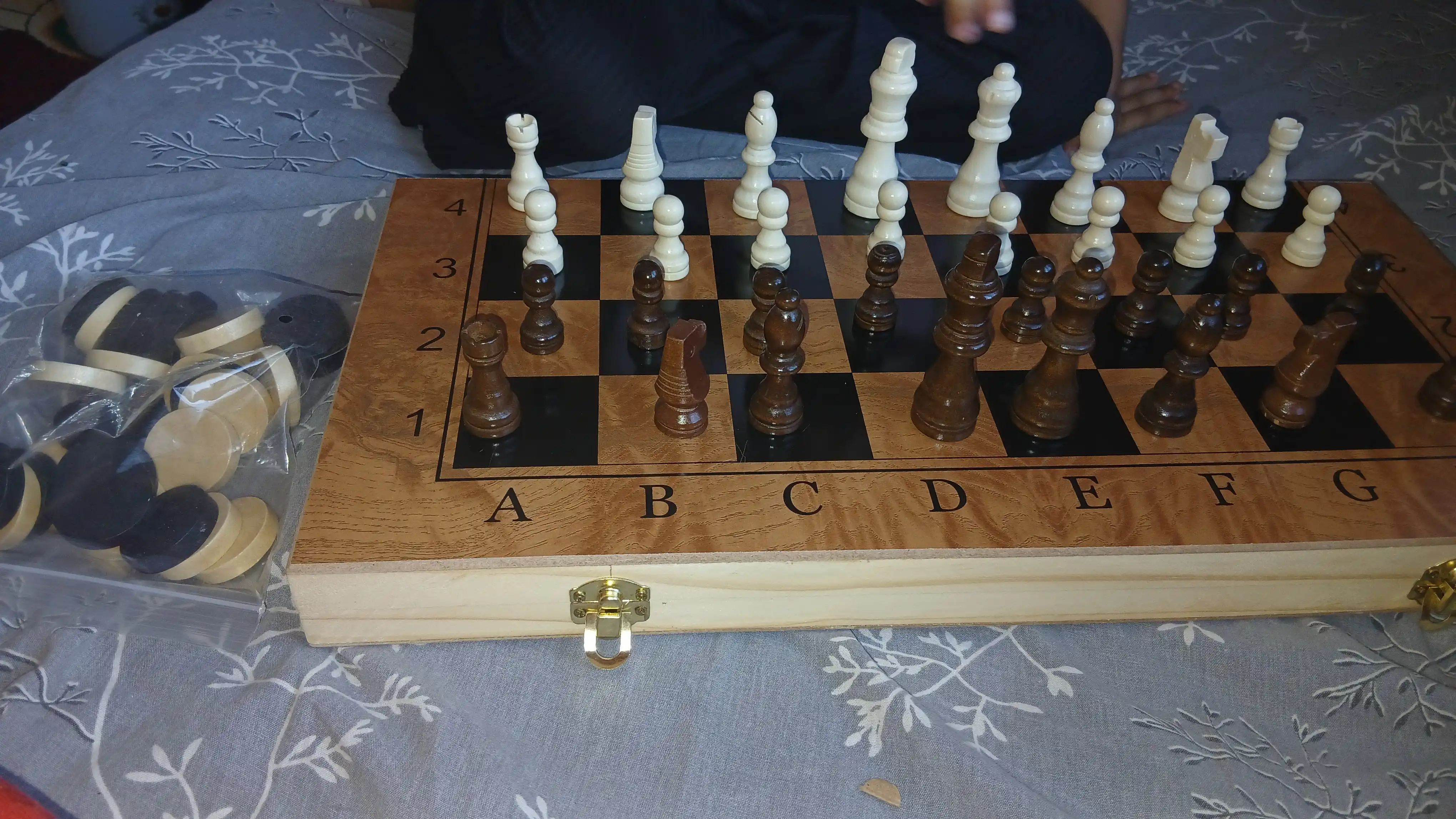Shaxmat 2v1 — Shashka, Shaxmat to‘plami (47x47 sm)