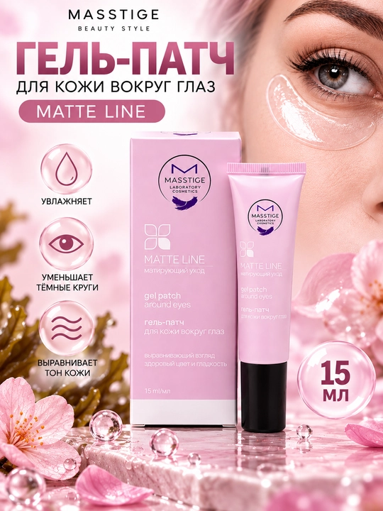 Гель-патч для кожи вокруг глаз Matte Line, 15 мл, Masstige - 