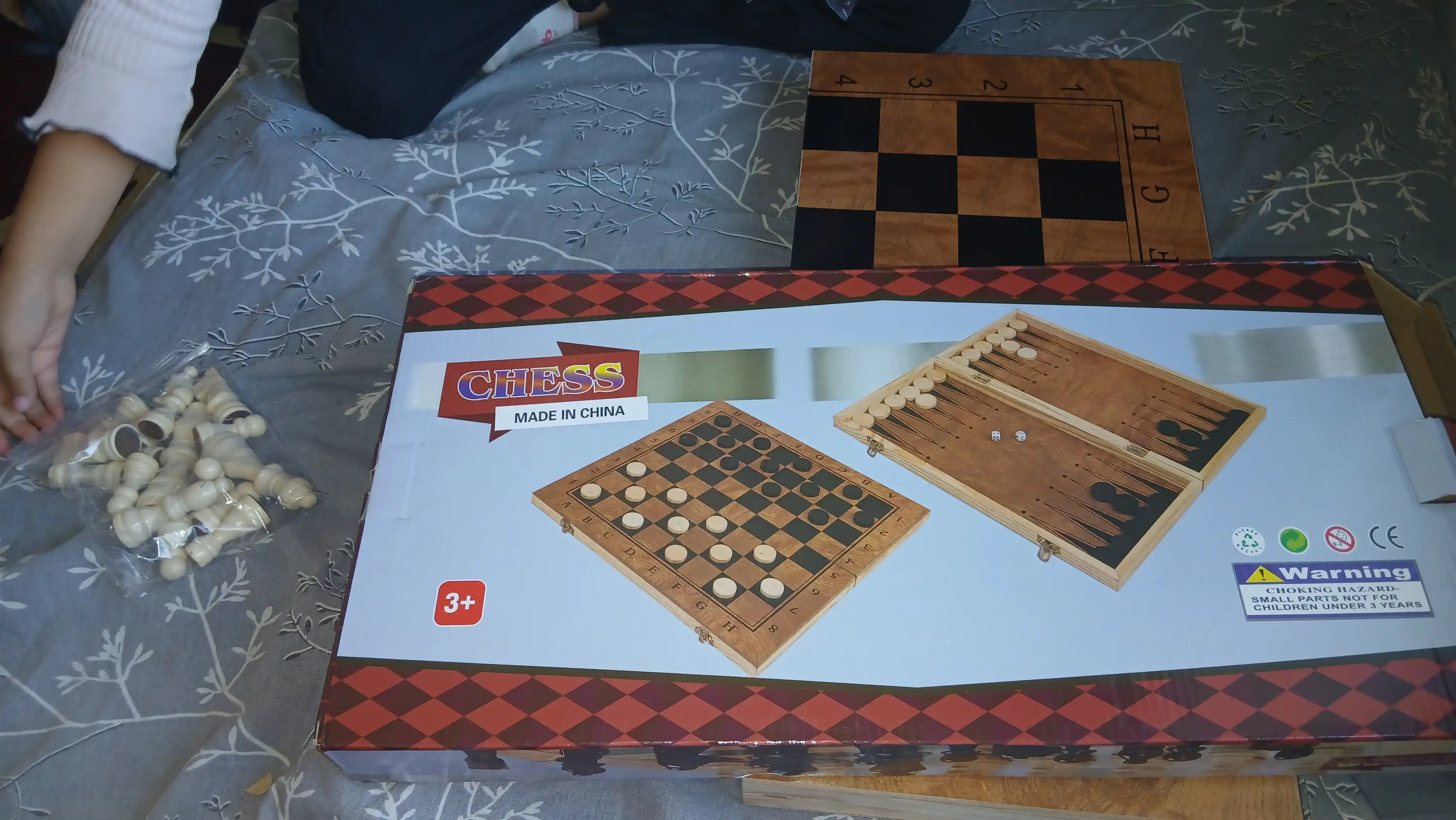 Shaxmat 2v1 — Shashka, Shaxmat to‘plami (47x47 sm)